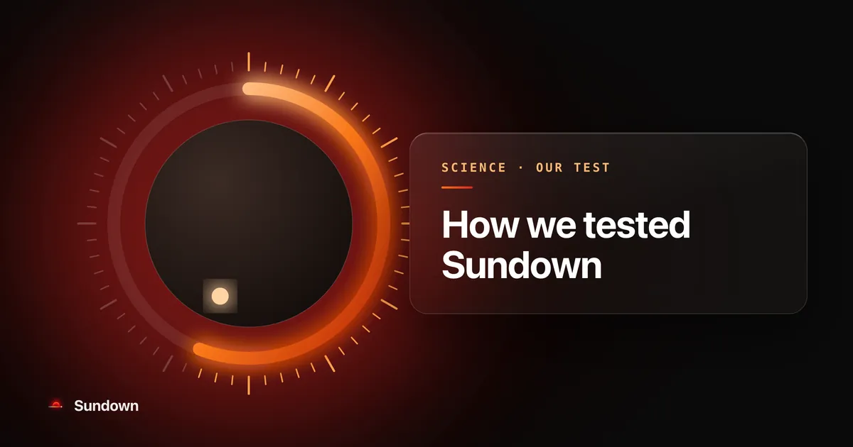 How we tested Sundown: blue light and screen flicker